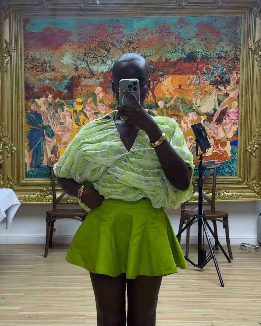 TARA panelled skirt (rtw)